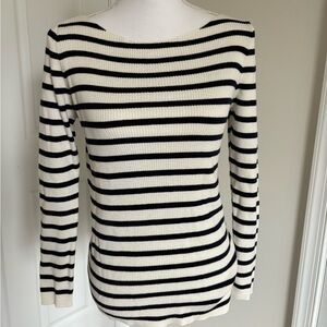 GAP Cream Sweater with Black Stripe